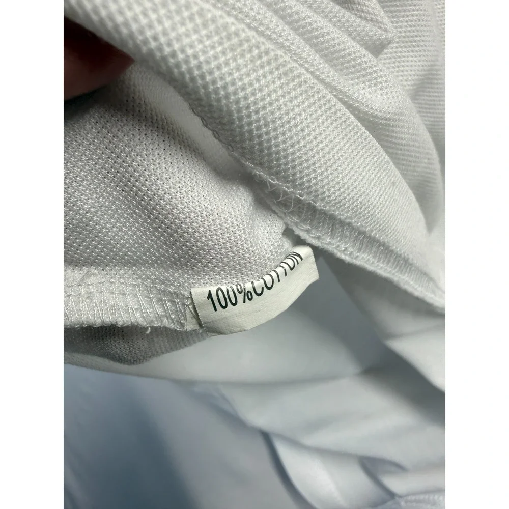 Polo Ralph Lauren Polo Shirt Mens Large White Pony Logo Cotton Golf Tennis